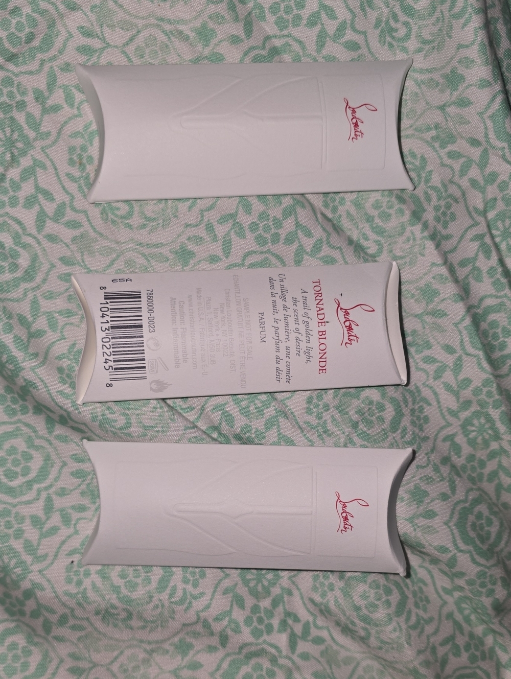 Christian Louboutin White and Red Fragrance Packaging Set Tornade Blonde